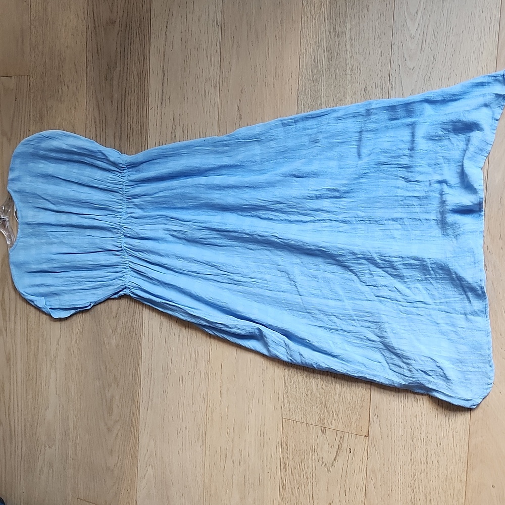 Blue Island Beach Maxi Cover-Up in Chambray Blue - Picture 3 of 11